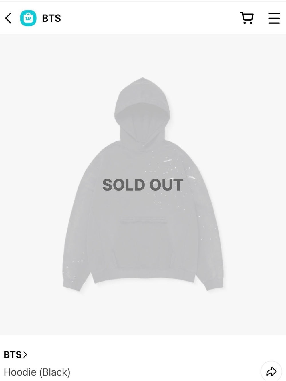 OFFICIAL BTS ARIRANG Black hoodie from Las Vegas Pop-up - Picture 8 of 10